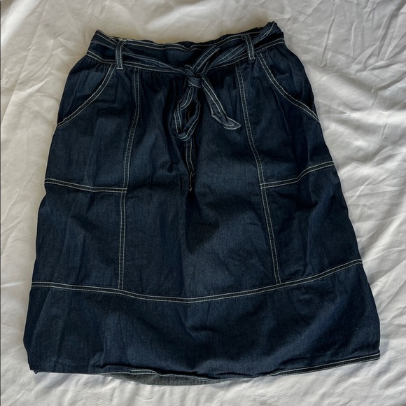 Universal Thread Dark Blue A-Line Skirt - Picture 1 of 4